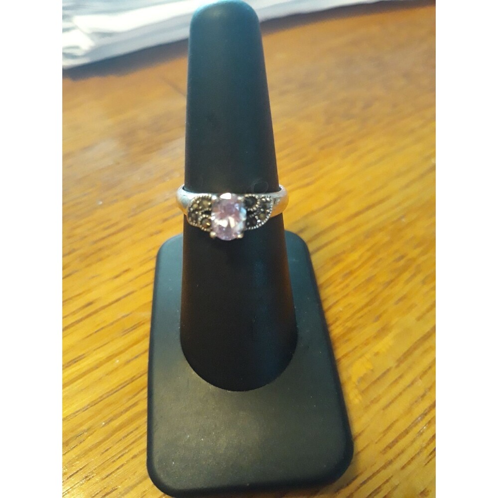 Sterling Silver Lavender Cz Ring Sz 7
